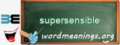 WordMeaning blackboard for supersensible